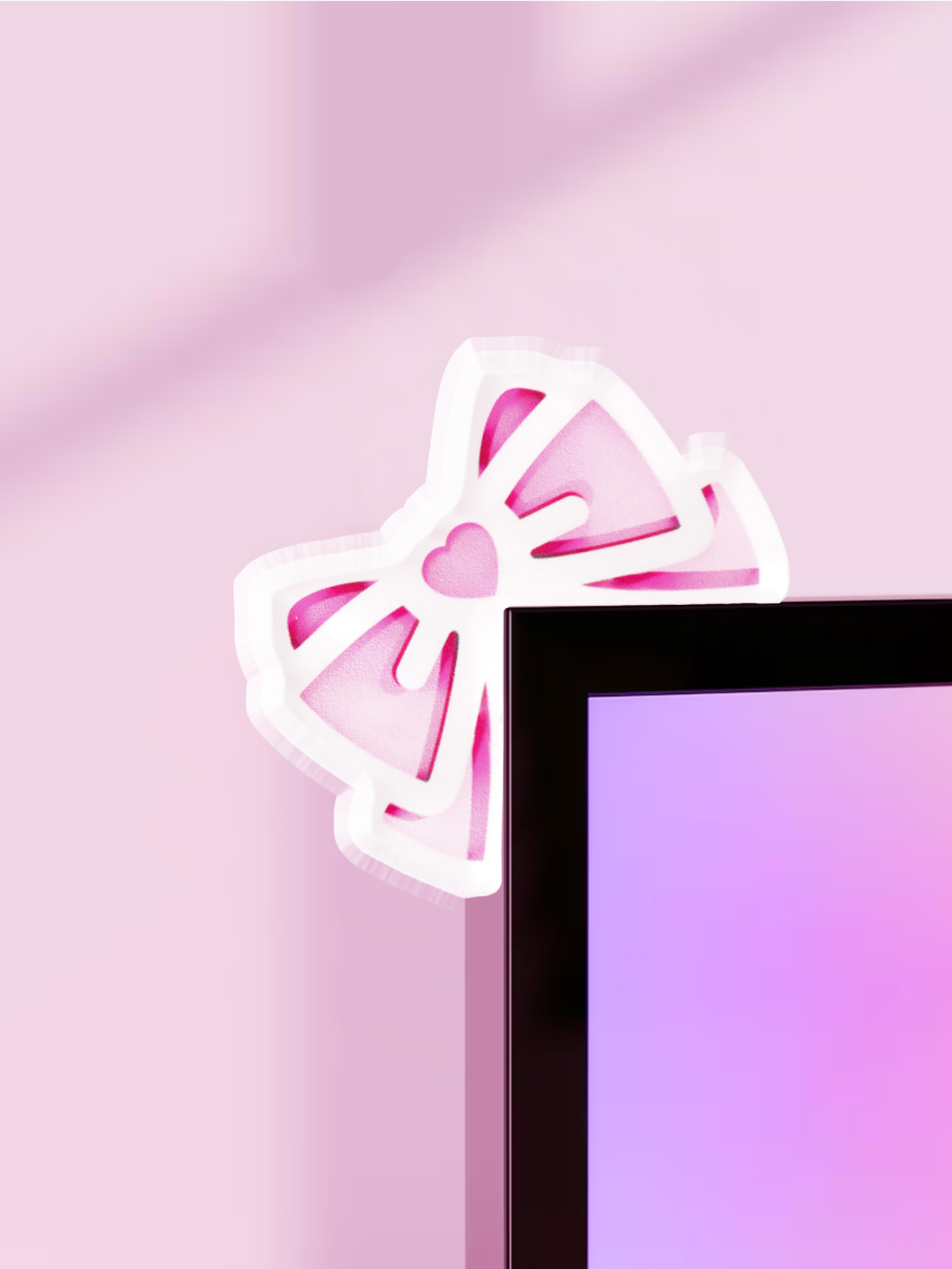 Tablet Lap Desk - Decoración de Monitor con Lazo Kawaii,