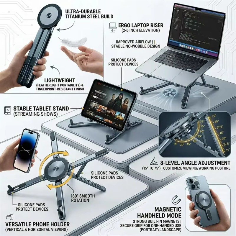 Soporte magnético portátil par - Cooling Stand Tablet reseña y precio